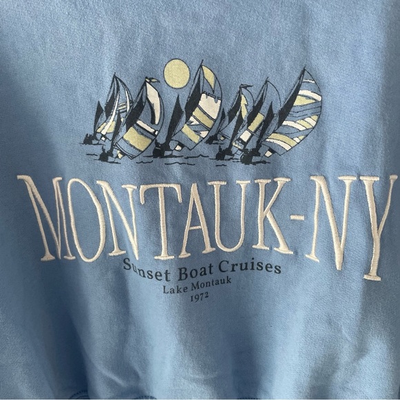 Abercrombie & Fitch Fleece Embroidered Cropped Crewneck Sweatshirt 37314 - Picture 4 of 10